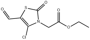 3(2H)-Thiazoleacetic acid, 4-chloro-5-formyl-2-oxo-, ethyl ester