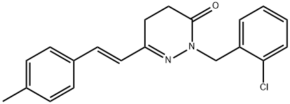 3(2H)-Pyridazinone, 2-[(2-chlorophenyl)methyl]-4,5-dihydro-6-[(1E)-2-(4-methylphenyl)ethenyl]-