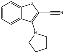 Benzo[b]thiophene-2-carbonitrile, 3-(1-pyrrolidinyl)-