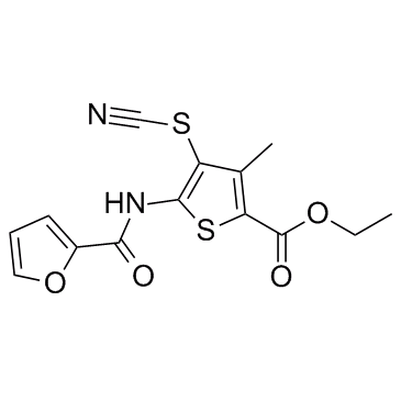 Ethyl 5-[(2-furanylcarbonyl)amino]-3-methyl-4-thiocyanato-2-thiophenecarboxylate