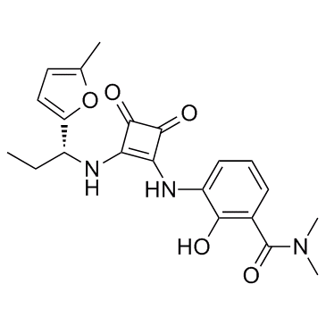 Benzamide, 2-hydroxy-N,N-dimethyl-3-[[2-[[(1R)-1-(5-methyl-2-furanyl)propyl]amino]-3,4-dioxo-1-cyclobuten-1-yl]amino]-