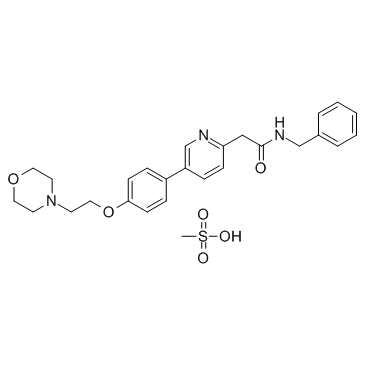 2-(5-(4-(2-morpholinoethoxy)phenyl)pyridin-2-yl)-N-benzylacetamide mesylate