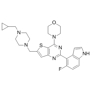 6-(4-CyclopropylMethyl-piperazin-1-ylMethyl)-2-(5-fluoro-1H-indol-4-yl)-4-Morpholin-4-yl-thieno[3,2-d]pyriMidine
