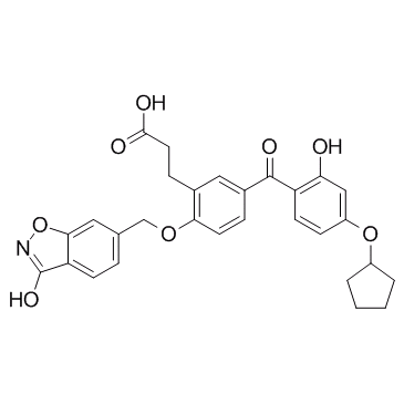 Benzenepropanoic acid, 5-[4-(cyclopentyloxy)-2-hydroxybenzoyl]-2-[(2,3-dihydro-3-oxo-1,2-benzisoxazol-6-yl)Methoxy]-
