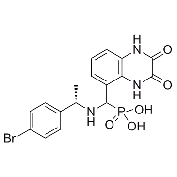 [[[(1s)-1-(4-bromophenyl)ethyl]amino](1,2,3,4-tetrahydro-2,3-dioxo-5-quinoxalinyl)methyl]phosphonic acid tetrasodium hydrate