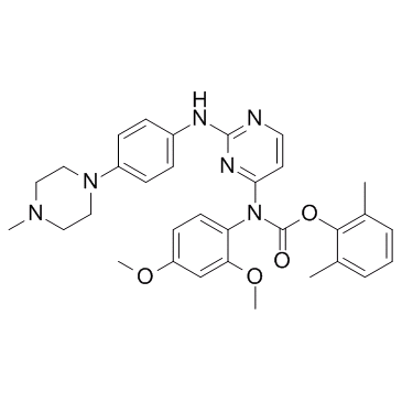 WH-4-023                                                     2,6-DIMETHYLPHENYL 2,4-DIMETHOXYPHENYL(2-(4-(4-METHYLPIPERAZIN-1-YL)PHENYLAMINO)PYRIMIDIN-4-YL)CARBAMATE
