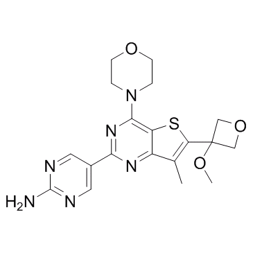 2-Pyrimidinamine, 5-[6-(3-methoxy-3-oxetanyl)-7-methyl-4-(4-morpholinyl)thieno[3,2-d]pyrimidin-2-yl]-