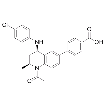 4-((2S,4R)-1-acetyl-4-(4-chlorophenylamino)-2-methyl-1,2,3,4-tetrahydroquinolin-6-yl)benzoic acid