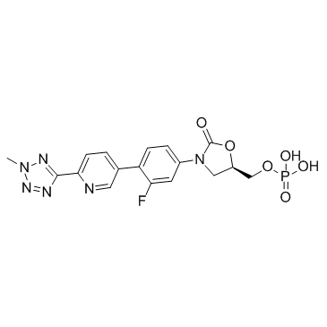 (R) -3-(4-(2-(2-Methyltetrazol-5-yl)pyridine-5-yl)-3-fluorophenyl)-5-hydroxyMethyl oxazolidin-2-one phosphate