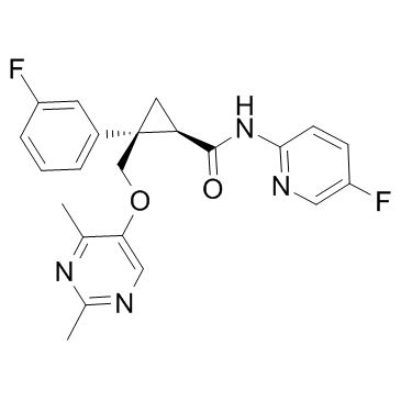 2-((1S,2S)-2-(((2,4-dimethylpyrimidin-5-yl)oxy)methyl)-2-(3-fluorophenyl)cyclopropyl)-N-(5-fluoropyridin-2-yl)acetamide