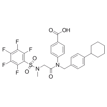 4-[[(4-cyclohexylphenyl)methyl][2-[methyl[(2,3,4,5,6-pentafluorophenyl)sulfonyl]amino]acetyl]amino]-benzoic acid