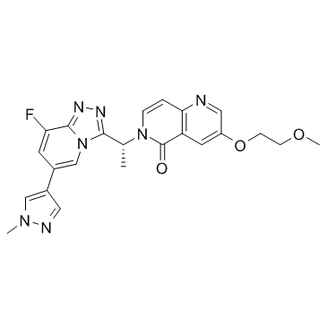 1,6-Naphthyridin-5(6H)-one, 6-[(1R)-1-[8-fluoro-6-(1-methyl-1H-pyrazol-4-yl)-1,2,4-triazolo[4,3-a]pyridin-3-yl]ethyl]-3-(2-methoxyethoxy)-