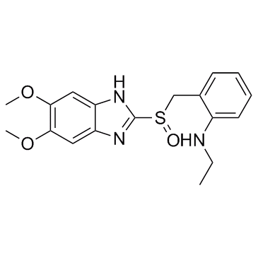 Benzenamine, 2-[[(5,6-dimethoxy-1H-benzimidazol-2-yl)sulfinyl]methyl]-N-ethyl-