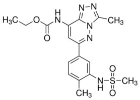 Carbamic acid, N-[3-methyl-6-[4-methyl-3-[(methylsulfonyl)amino]phenyl]-1,2,4-triazolo[4,3-b]pyridazin-8-yl]-, ethyl ester
