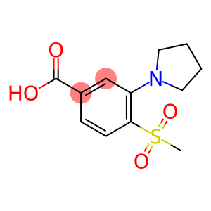 4-Methylsulfonyl-3-(pyrrolidin-1-yl)benzoic acid