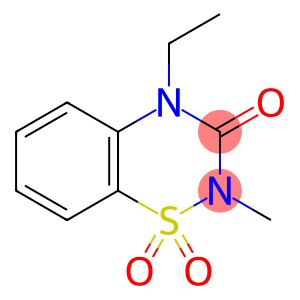 2H-1,2,4-Benzothiadiazin-3(4H)-one, 4-ethyl-2-methyl-, 1,1-dioxide