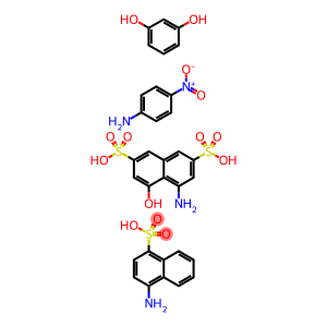 2,7-Naphthalenedisulfonic acid, 4-amino-5-hydroxy-, diazotized, coupled with diazotized 4-amino-1-naphthalenesulfonic acid, diazotized 4-nitrobenzenamine and resorcinol