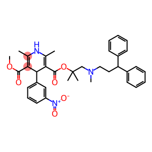 2,6-Dimethyl-4-(3-nitrophenyl)-1,4-dihydro-3,5-pyridinedicarboxylic acid 3-methyl 5-[1,1-dimethyl-2-[methyl(3,3-diphenylpropyl)amino]ethyl] ester