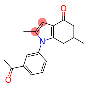 4H-Indol-4-one, 1-(3-acetylphenyl)-1,5,6,7-tetrahydro-2,6-dimethyl-