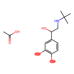 4-(2-tert-Butylamino-1-hydroxyethyl)benzene-1,2-diol acetate salt