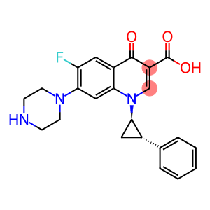6-fluoro-7-(1-piperazinyl)-1-(2'-phenyl-1'-cyclopropyl)-1,4-dihydro-4-oxoquinoline-3-carboxylic acid