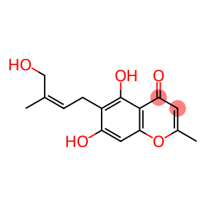 4H-1-Benzopyran-4-one, 5,7-dihydroxy-6-[(2Z)-4-hydroxy-3-methyl-2-buten-1-yl]-2-methyl-