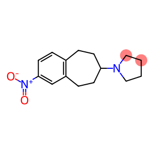 Pyrrolidine, 1-(6,7,8,9-tetrahydro-2-nitro-5H-benzocyclohepten-7-yl)-