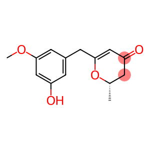 4H-Pyran-4-one, 2,3-dihydro-6-[(3-hydroxy-5-methoxyphenyl)methyl]-2-methyl-, (2S)-