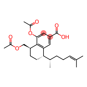 2-Naphthalenecarboxylic acid, 4-(acetyloxy)-5-[(acetyloxy)methyl]-8-[(1S)-1,5-dimethyl-4-hexen-1-yl]-5,6,7,8-tetrahydro-, (5R,8S)-