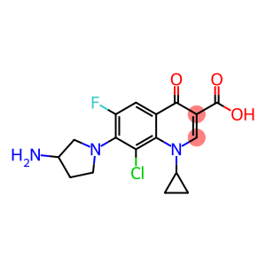 7-(3-Amino-1-pyrrolidinyl)-8-chloro-1-cyclopropyl-6-fluoro-1,4-dihydro-4-oxo-3-quinolinecarboxylic acid
