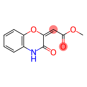 Acetic acid, (3,4-dihydro-3-oxo-2H-1,4-benzoxazin-2-ylidene)-, methyl ester, (E)- (9CI)