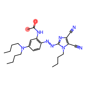 N-{2-[2-(1-butyl-4,5-dicyano-1H-imidazol-2-yl)diazen-1-yl]-5-(dibutylamino)phenyl}acetamide