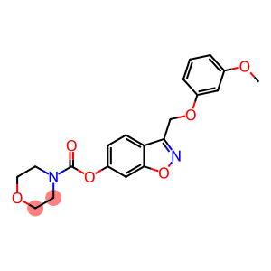 3-[(3-methoxyphenoxy)methyl]-1,2-benzoxazol-6-yl morpholine-4-carboxylate