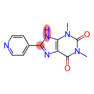 1H-Purine-2,6-dione, 3,9-dihydro-1,3-dimethyl-8-(4-pyridinyl)-