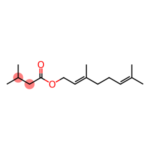 3,7-Dimethyl-2,6-octadienyl isovalerate, (E)-