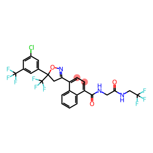 4-[5-[3-Chloro-5-(trifluoromethyl)phenyl]-4,5-dihydro-5-(trifluoromethyl)-3-isoxazolyl]-N-[2-oxo-2-[(2,2,2-trifluoroethyl)amino]ethyl]-1-naphthalenecarboxamide