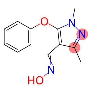 Pyrazole-1,3-dimethyl-5-phenoxy-4-carboxaldehyde oxime  110035-28-4