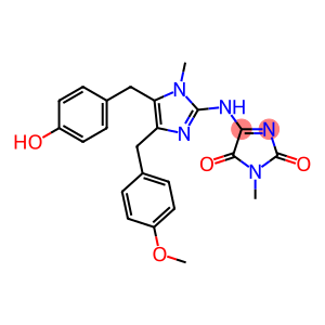 1H-Imidazole-2,5-dione, 4-[[5-[(4-hydroxyphenyl)methyl]-4-[(4-methoxyphenyl)methyl]-1-methyl-1H-imidazol-2-yl]amino]-1-methyl-