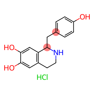 1,2,3,4-Tetrahydro-1-((4-hydroxyphenyl)methyl)-6,7-isoquinolinediol hydrochloride