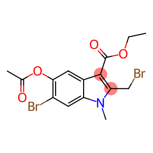 1-甲基-2-(溴甲基)-5-乙酰氧基-6-溴吲哚-3-甲酸乙酯