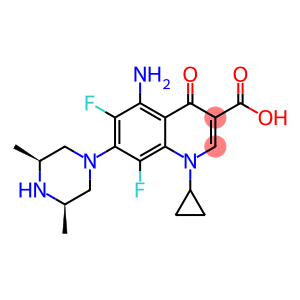 5-amino-1-cyclopropyl-7-(3,5-dimethylpiperazin-1-yl)-6,8-difluoro-4-oxo-1,4-dihydroquinoline-3-carboxylic acid