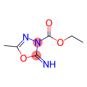 1,3,4-Oxadiazole-3(2H)-carboxylic  acid,  2-imino-5-methyl-,  ethyl  ester