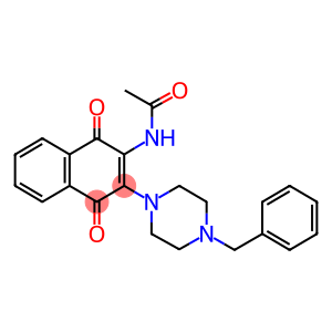 N-[3-(4-benzyl-1-piperazinyl)-1,4-dioxo-1,4-dihydro-2-naphthalenyl]acetamide