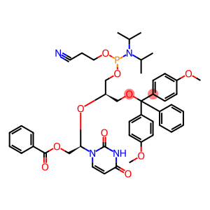 Phosphoramidous acid, N,N-bis(1-methylethyl)-, (2R)-2-[(1R)-2-(benzoyloxy)-1-(3,4-dihydro-2,4-dioxo-1(2H)-pyrimidinyl)ethoxy]-3-[bis(4-methoxyphenyl)phenylmethoxy]propyl 2-cyanoethyl ester