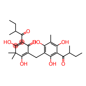 2,5-Cyclohexadien-1-one, 3,5-dihydroxy-4,4-dimethyl-2-(2-methyl-1-oxobutyl)-6-[[2,4,6-trihydroxy-3-methyl-5-(2-methyl-1-oxobutyl)phenyl]methyl]- (9CI)