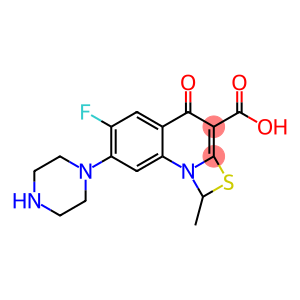 6-Fluoro-1-Methyl-4-Oxo-7-(1-Piperazinyl)-4H-(1,3)-Thiazeto(3,2-Alpha)Quinoline-3-Carboxylic Acid