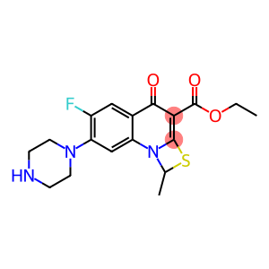 6-氟-7-哌嗪-1-甲基-4-氧代-[1,3]硫氮杂环[3,2-a]喹啉-3-羧酸乙酯