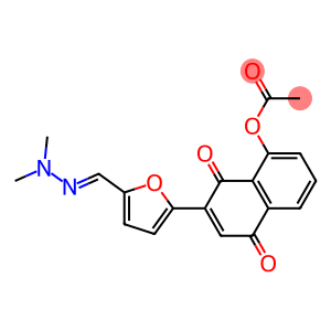 2-Furancarboxaldehyde, 5-[8-(acetyloxy)-1,4-dihydro-1,4-dioxo-2-naphthalenyl]-, 2-(2,2-dimethylhydrazone)