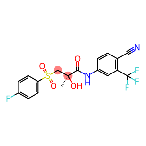 Propanamide, N-[4-cyano-3-(trifluoromethyl)phenyl]-3-[(4-fluorophenyl)sulfonyl]-2-hydroxy-2-methyl-, (R)-