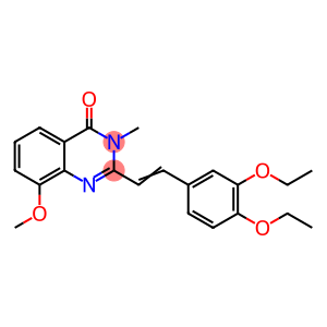 4(3H)-Quinazolinone, 2-[2-(3,4-diethoxyphenyl)ethenyl]-8-methoxy-3-methyl-